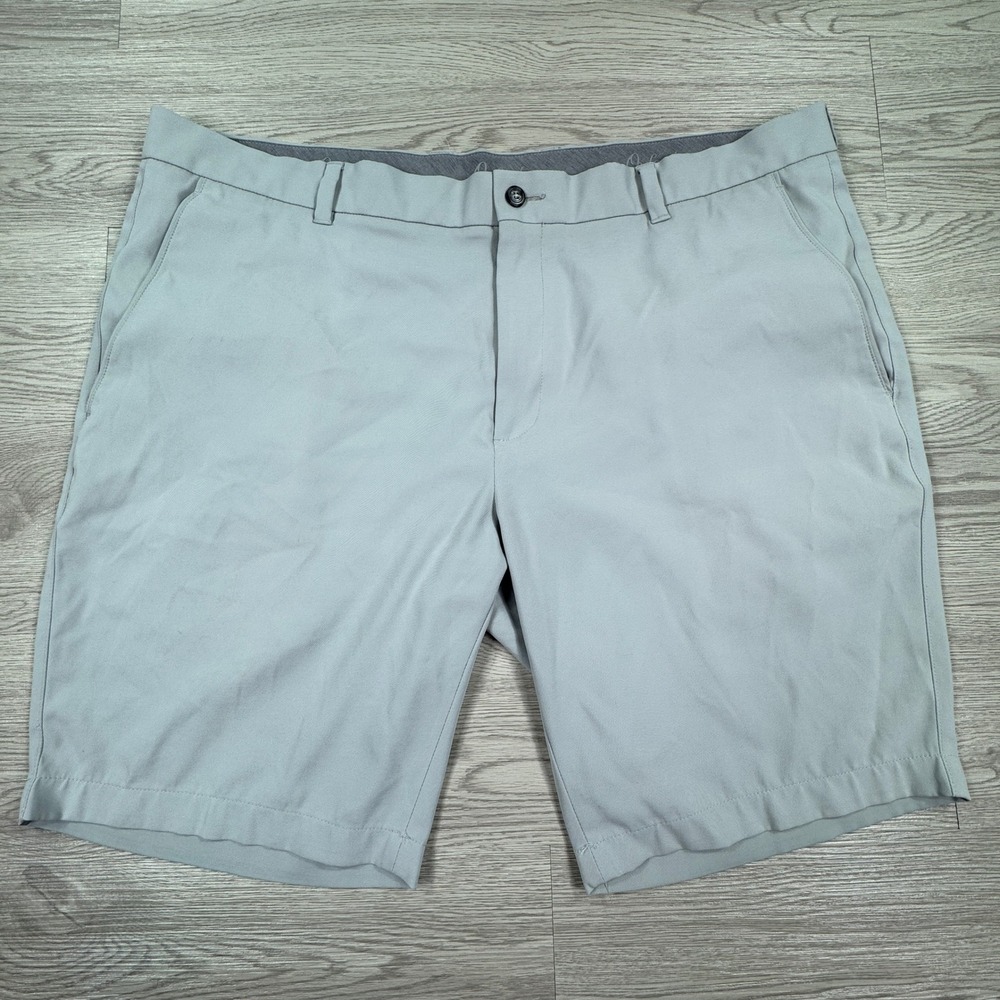 Oxford Mens Golf Shorts Gray 40 Performance Stretch Flat Front Chino Lightweight
